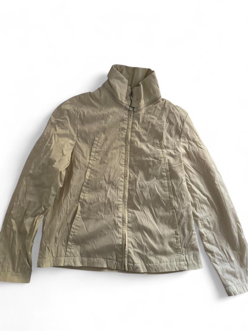 Light Beige Zip-Front Women’s Jacket